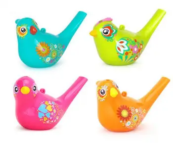 Свистящая водяная птица с цветным рисунком Музыкальная игрушка для купания для детей раннего возраста Обучающая Детская подарочная игрушка Музыкальный инструмент
