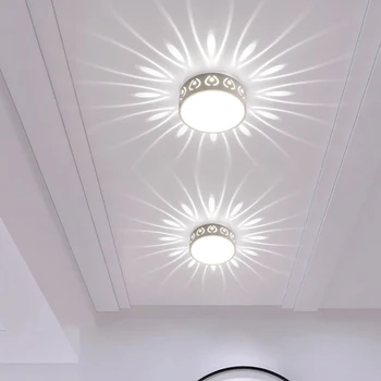 Светодиодный светильник, круглый потолочный прожектор, Энергосберегающая яркость, внутреннее освещение, потолочный точечный светильник для домашнего декора кухни и ванной комнаты