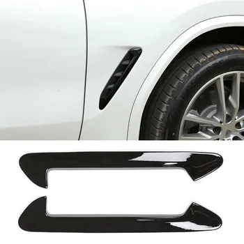 Боковое вентиляционное отверстие на крыле автомобиля, защитная накладка, подходит для BMW X3 X4 G01 GO2 2018-2020, украшение боковых листьев