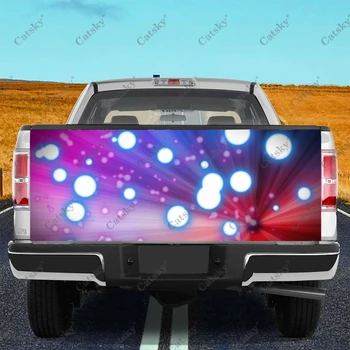 Абстрактная Наклейка на Заднюю дверь Легкого грузовика С изображением HD Decal Graphics Универсально Подходит для Полноразмерных грузовиков, Устойчива к Атмосферным воздействиям и Безопасна для Автомойки