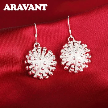 Aravant 2023 Новые Серебряные Круглые Серьги-Капли 925 Пробы Для Женщин, Модные Ювелирные Изделия, Подарки