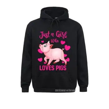 Just A Girl Who Loves Pigs Harajuku Забавные Толстовки С капюшоном Pig Farmer Для Мужчин, Молодежные Толстовки 2021, Новинка, Капюшоны