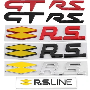 Автомобильный Металлический Спортивный Значок GT RS Line, Эмблема, Наклейка Для Renault Logan Clio Megane Kangoo 1 2 3 4 Captur Espace Twingo Duster