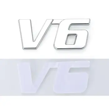 1 шт. Наклейка с логотипом двигателя автомобиля V6, металл для грузовика, хром, 3D эмблема смещения V6, наклейка на эмблему, наклейка -gee