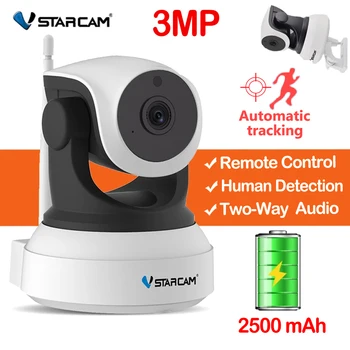 VStarcam 3MP 1296P Аккумуляторная IP-Камера Wifi Домашняя Безопасность Camara Заряжаемая Батарея Аудиозапись Мобильный удаленный Просмотр P2P Камеры