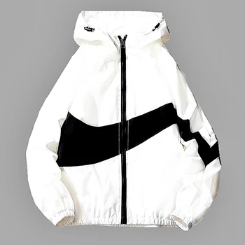 Мужская модная спортивная куртка на открытом воздухе 2023, новая куртка в стиле хип-хоп в стиле харадзюку со стоячим воротником для мужчин и женщин, уличная куртка с капюшоном