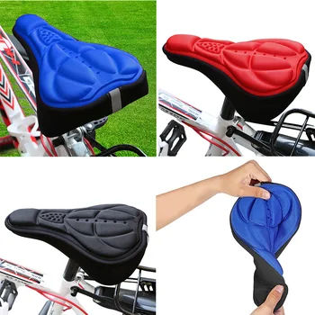 3D-чехол для подушки для горного велосипеда, велосипедная подушка, утолщенная силиконовая губка, удобная и мягкая подушка для седла, Велосипедное оборудование