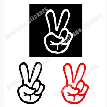Наклейка с символом мира, Наклейка с логотипом Victory V Finger, Виниловый значок для велосипеда, Наклейка для автомобиля, Украшение для ноутбука, Водонепроницаемый Солнцезащитный крем