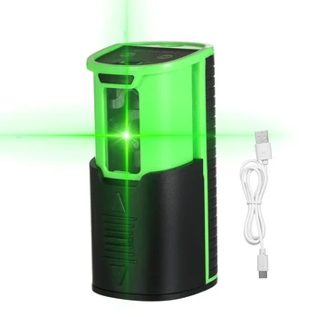 Самонивелирующийся лазерный уровень 100 футов/30 м Наружный зеленый лазерный уровень с поперечной линией и вертикальными крышками для разворота луча на 150 ° по выбору