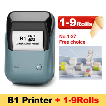 Термопринтер Niimbot B1 для печати этикеток, одежда, ювелирные изделия, наклейка штрих-кода, мини-портативный принтер для мобильных устройств с Bluetooth