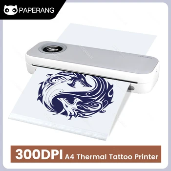 Термопортативный Bluetooth-принтер без чернил формата A4 для татуировки или офисного PDF с разрешением 300 точек на дюйм, совместимый с 4-дюймовой Бумагой для печати F2S Paperang