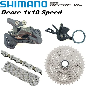 Shimano Deore m4100 1X10S Групповой набор переключателей передач 10-ступенчатая кассета рычага переключения передач 42T 46T цепь свободного хода hg54