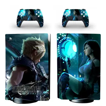 Final Fantasy PS5 Standard Disc Edition Skin Sticker Наклейка-Наклейка для Консоли PlayStation 5 и Контроллера PS5 Skin Sticker Виниловая