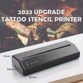 Портативная беспроводная машина для нанесения трафарета для татуировки, копировальный принтер, набор для термической татуировки, копировальный принтер для телефонов и ноутбуков Android и iOS