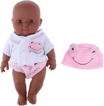 12-Дюймовая реалистичная кукла-младенец, Африканская милая мягкая виниловая кукла для новорожденных, розовая
