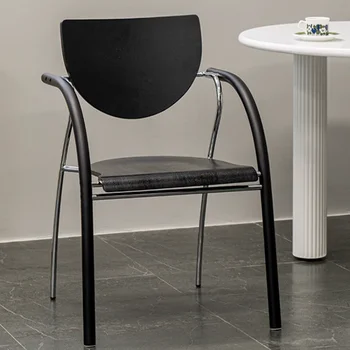 Черное кресло для гостиной в скандинавском стиле, Офисное Кресло с откидной спинкой, кресло для гостиной для макияжа, письменный стол, минималистичные предметы домашнего обихода для дома