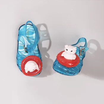 Mini Sed/ Новые детские мультяшные сандалии для плавания с поросенком; повседневная обувь для учениц начальной школы; желейные туфли для девочек; сандалии для девочек; обувь принцессы;
