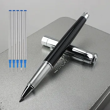 Металлическая ручка-роллер класса люкс Шариковая ручка для делового офиса Новые студенческие школьные канцелярские принадлежности ручки для письма