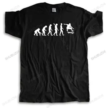 новая модная футболка, мужские футболки с круглым вырезом, эволюция скейтбординга, забавная футболка для скейтбординга, хлопковая брендовая футболка для мальчиков