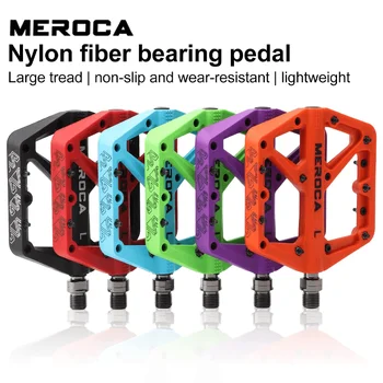 Нейлоновые педали MEROCA для велосипеда, противоскользящая герметичная подставка для ног, Прочные педали Mtb, Велосипедная подножка для BMX, Аксессуары для шоссейных велосипедов