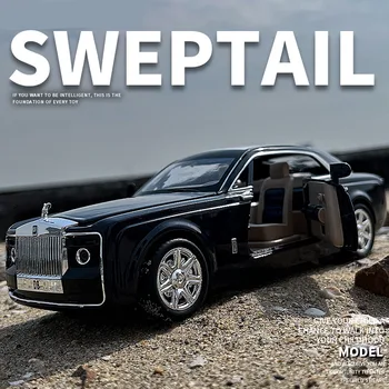 1: 24 Rolls Royces Sweptail Из сплава класса люкс, модели автомобилей, изготовленные под заказ, и игрушечные транспортные средства, коллекция металлических моделей игрушечных автомобилей, Имитация детского подарка