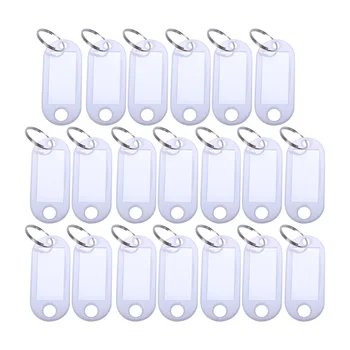 белый портативный пластиковый брелок для ключей, идентификационные бирки для ключей, 20 штук