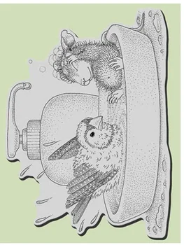 Мыши и птицы Прозрачный Силиконовый Штамп/Печать для DIY скрапбукинга/фотоальбома Декоративный прозрачный штамп A1006