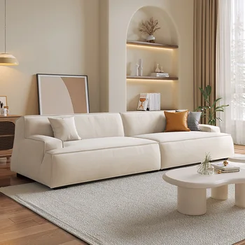 Дамасский диван, гостиная в кремовом стиле, прямой итальянский минималистичный тканевый диван для трех человек, небольшой блок
