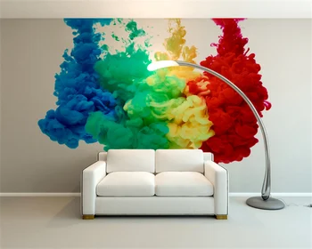Пользовательские обои цвет дыма искусство индивидуальности мода гостиная спальня телевизор диван фон настенная декоративная роспись фреска