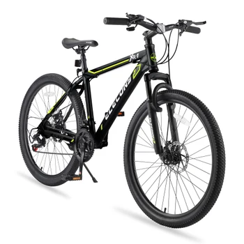 24-дюймовый горный велосипед Boys Steel с 21 скоростью вращения, дисковыми тормозами Daul и передней подвеской Горный велосипед