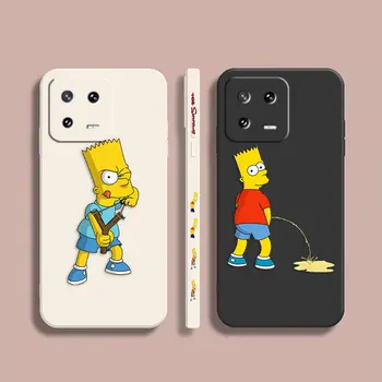 Чехол для Xiaomi PCOO F3 M3 X2 X3 6X8 MIX 2 2S 3 4 3 4 5 GT Pro 4G 5G Простой Жидкий Силиконовый Чехол Funny The S-Simpsons